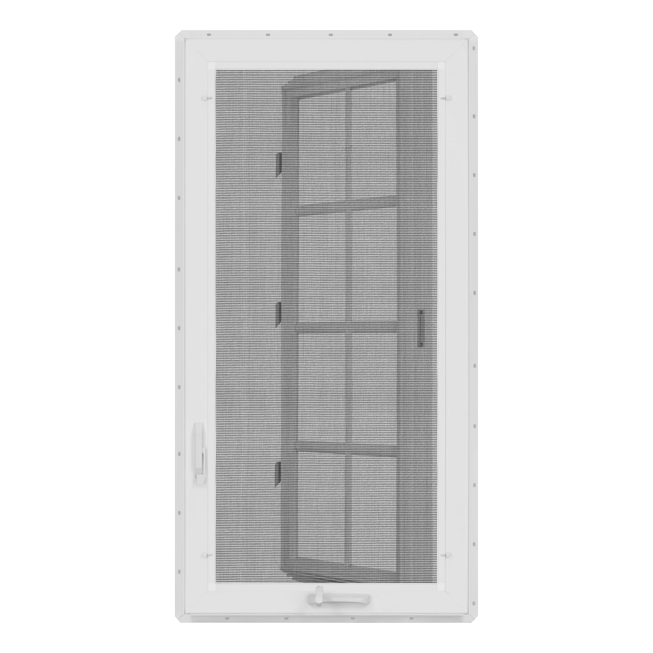 24 in. x 48 in. White Vinyl Double-Pane Insulated Right-Hand Casement Window with SDL Grids and Screen