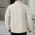 thumbnail image 4 of DPTALR Men's Retro Lapel Button Jacket Solid Color Breathable Casual Style,Beige,XXL, 4 of 8