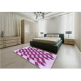 thumbnail image 4 of Ahgly Company Indoor Round Patterned Medium Violet Red Pink Area Rugs, 8' Round, 4 of 6