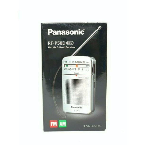 Panasonic RFP50D FMAM Silver Radio Pocket Size Portable With Strap