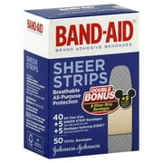 Band-Aid Sheer Strips Bandages - 50 CT