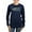 Navy, variant on - Live Green Vote Blue Women's Long Sleeve T (Dark) - Women's Long Sleeve Graphic Tee Casual Fit