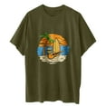 thumbnail image 7 of IROINNID Womens Short Sleeve Tunic T-shirts Summer Beach Printed Round-Neck Casual Top Pullover T-shirt Under 10$, 7 of 7