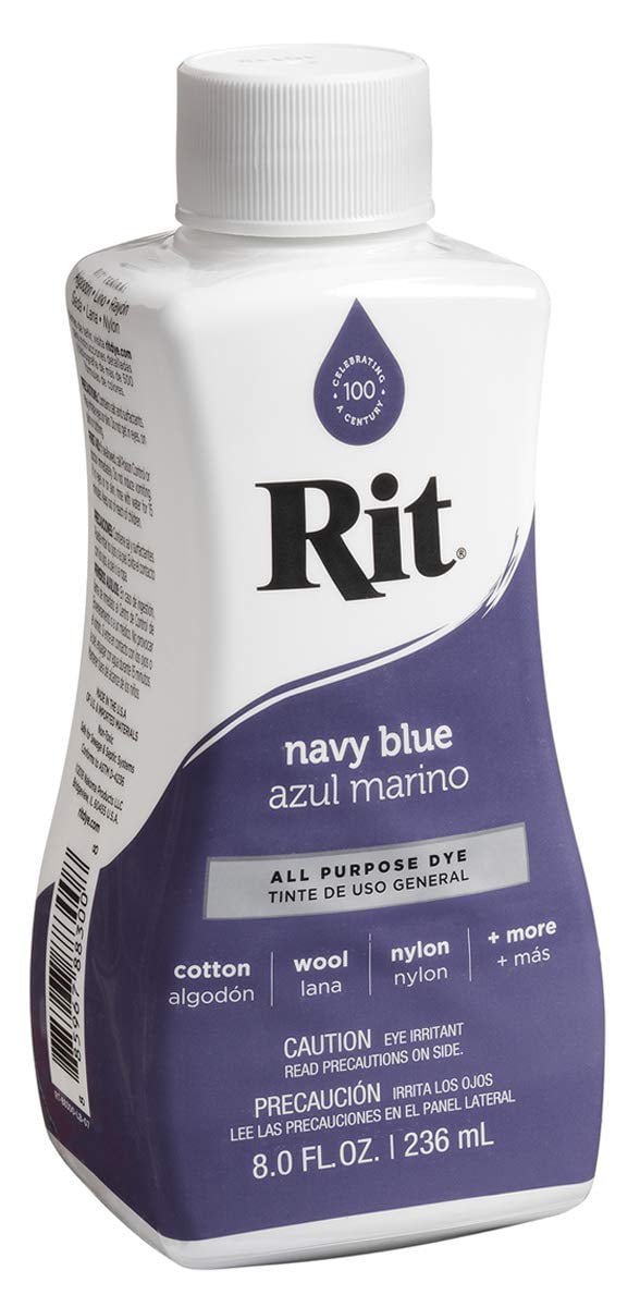 Rit All-Purpose Liquid Dye, Navy Blue, 8 fl oz (2 pack)