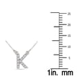 thumbnail image 2 of SZUL Women's 1/10 Carat TW K Initial Diamond Pendant in 10K White Gold (J-K-L Color, I2-I3 Clarity), 2 of 3