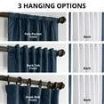 thumbnail image 3 of Half Price Drapes Sergeant Blue Faux Linen Room Darkening Curtains for Bedroom (1 Panel), 50W X 108L, 3 of 10