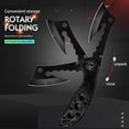 thumbnail image 5 of Cool multifunctional folding pocket knife, easy to carry with clip, split blade D2 tactical camping folding knife, suitable for Men's outdoor activities, hiking, survival, EDC tool gifts, 5 of 8