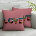 thumbnail image 3 of COMIO  Valentine's Day Pillow Covers Love for Valentines Day Decor Outdoor Modern Farmhouse Anniversary Wedding Decorative Lumbar Throw Pillows Cushion Case Home Decorations for Couch, 3 of 5