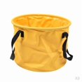 thumbnail image 1 of 2 piezas camping plegable de agua contenedor de pesca amarillo, 1 of 8