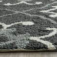 thumbnail image 3 of SAFAVIEH Four Seasons Jillean Floral Polyester Runner Rug, Dark Grey/Ivory, 2'3" x 8', 3 of 6