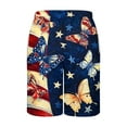 thumbnail image 5 of Xysaqa American Flag Board Shorts, Mens Swim Trunks, Big & Tall Men's Swimwear, USA Flag Printed Beach Shorts Swimming Bathing Suits 3X 4X 5X Clearance, 5 of 5
