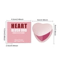 thumbnail image 2 of Uxgjfwu Heart Shaped Double Color Powder Blusher, Fresh and Non Greasy Finish, Natural Blendable Cheek Color, Long Lasting Face Blush for Daily Makeup, 0.1 oz, 2 of 7