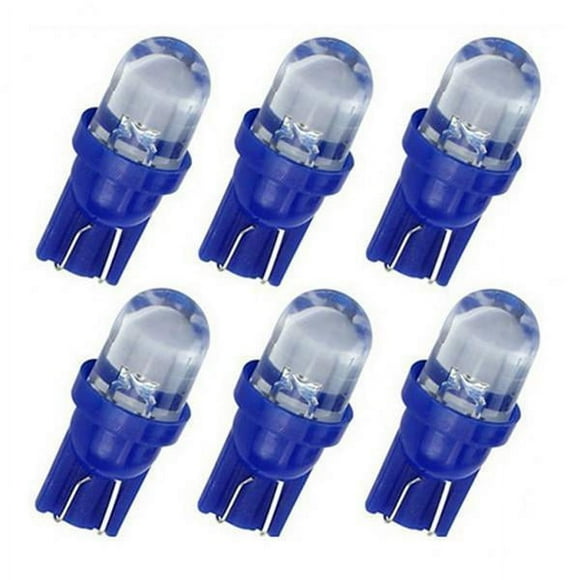 Miulika 2x 6pcs Blue T10 1W Car Interior Instrument Cluster LED Lights Dashboard LED Bulbs
