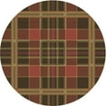 thumbnail image 1 of Ahgly Company Machine Washable Indoor Round Transitional Light Brown Area Rugs, 7' Round, 1 of 7
