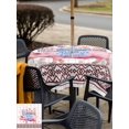 thumbnail image 5 of Outdoor Tablecloth with Umbrella Hole for Patio/Picnic/Party/Camping, Farmhouse Wildflowers Waterproof Table Cloth Square Cover Washable, Spring Watercolor Floral Pigs Pink (54"x 54"), 5 of 9