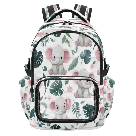 25L PVC Casual Backpack, Waterproof Large Capacity Backpack for Student Commute & Short Trips Seamless Pattern Adorable