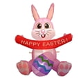 thumbnail image 2 of Decoraciones de Pascua, regalos de Pascua, adornos de Pascua Conejo de Pascua inflable de 4 pies con luces LED - Decoración al aire libre para celebraciones de Pascua Conejo de poliéster para decorar, 2 of 6