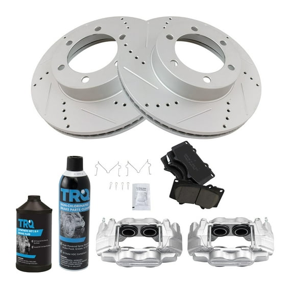 TRQ Performance Front Brake Pad & Rotor Kit BKA45709 Fits Select 2001-2007 Toyota Sequoia , 2000-2006 Toyota Tundra