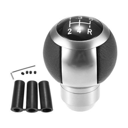 Unique Bargains Car Truck 5 Speed Gear Shift Knob Universal 7cm 2.76  Manual Transmission Aluminum Alloy Silver Tone