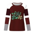 thumbnail image 5 of TrendVibe365 St Patricks Day Womens Long Sleeve Shirts Plus Size Green Plus Size with Crew Neck Polyester Casual St. Patricks Day Blouse Tops for Irish Themed Gifts 2XL, 5 of 5
