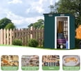 thumbnail image 3 of 5 x 3 FT Cobertizo de Almacenamiento Exterior con Puerta Simple, Ventanillas de Ventilación Blancas y Cerradura para Almacenamiento en Patio Jardín Trasero,162 * 86 * 181cm (Verde), 3 of 8