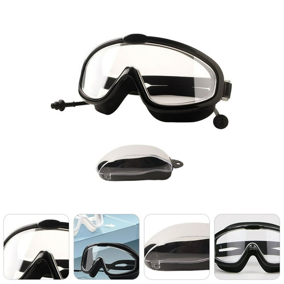 HEALEEP 1 Set UV Protection Waterproof Anti-fog Childrens Goggles In Black PC Silicone 5.8x2.6in