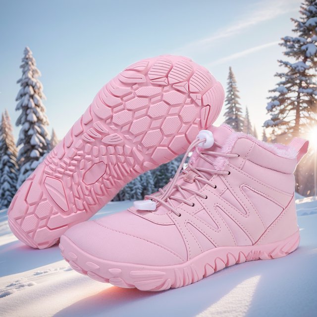 Botas de nieve descalzas Zapatos descalzos de felpa Zapatos de trail running de felpa para hombres y mujeres
