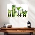 thumbnail image 2 of Elephant Stock Green Lime Cocktails Wall Art - Horizontal Multi Panel Canvas - Living Room Wall Decor - Food And Drink Multi Panel - Green And White Decor - 23" x 14", 2 of 4