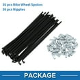 thumbnail image 4 of Unique Bargains Bicycle Spokes 12G Bike Wheel Spokes Carbon Steel Black 1 Set Black-136mm, 4 of 7