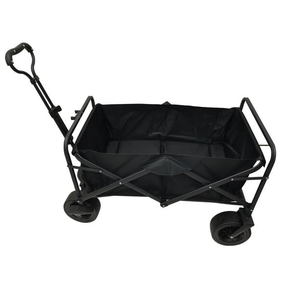 PreAsion Collapsible Folding Outdoor Utility Wagon Outdoor Hand-pulled Folding Camper Collapsible Family Express Car