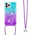 thumbnail image 3 of Funda para iPhone 13 PRO MAX Brillantina Líquida Divertida Reluciente y con Cristales en Movimiento Cuerpo Cruzado con Cordón Ajustable, 3 of 5