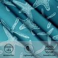 thumbnail image 5 of Nautical Coastal Tablecloth Round 60 Inch Rustic Teal Turquoise Starfish Ocean Table Cloth Wrinkle Resistant Summer Sea Beach Table Cover Decorative for Home Kitchen Dining Indoor Party Picnic, 5 of 6