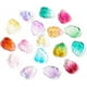 thumbnail image 1 of 10 colgantes de hojas de cristal transparente bicolor para la creación de joyas., 1 of 4