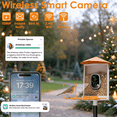 thumbnail image 3 of Birdkiss Smart Bird Feeder with Camera, Metal Squirrel Proof Bird Watching Cameras with AI Identification & Solar Panels, Gifts for Bird Lovers, Orange, 3 of 9