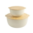 thumbnail image 3 of Mainstays 4-Piece Mixing Bowl Set with Lids, 11.22"/ L, 50% Recycled PP, Papyrus Beige, 3 of 9