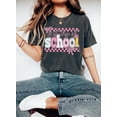 thumbnail image 3 of VibeNest Studio Unisex First Day of School Coquette Pink Bow Cute Teacher Back to School Garment Dyed Graphic T-Shirt, 3 of 8
