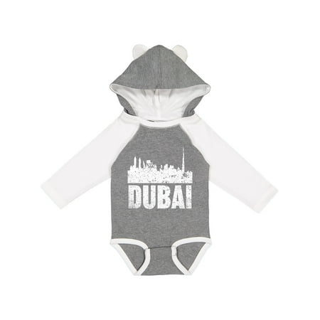 

Inktastic Dubai City Skyline with Grunge Gift Baby Boy or Baby Girl Long Sleeve Bodysuit