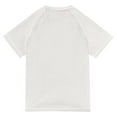 thumbnail image 6 of FORMRS Boys Rash Guard with Short Sleeves UPF 50+ Swim Shirts Sizes 3-12T, White Abstract Triangles, 6 of 6