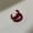 Red, variant on Punk wind cloth art letter ear ring hip hop street retro port style ear ring ear-Black