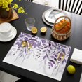 thumbnail image 3 of Purple Leaves Placemats Set of 4, Summer Botanical Placemats for Dining Table, Place Mats for Kitchen Tabletop, Waterproof Wipeable Dining Table Mats Set, 3 of 9