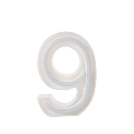 

Led Usb Letter Lights Light Up White Plastic Letters Standing Hanging 0-9