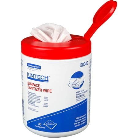 Kimtech Wipers - KIMTECH, KCC58040, Prep Surface Sanitizer Wipes, 1 Each, White