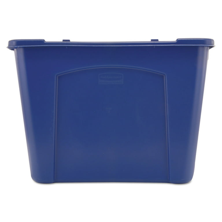 Rubbermaid Commercial - Contenedor de reciclaje de caja de 14 galones, 14.8  x 16 x 21 pulgadas, azul