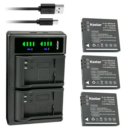 Kastar 3-Pack Battery and LTD2 USB Charger Replacement for Ricoh DB-70 Battery Ricoh BJ-7 Charger RICOH CX1 CX2 Caplio R6 Caplio R7 Caplio R8 Caplio R10 Cameras