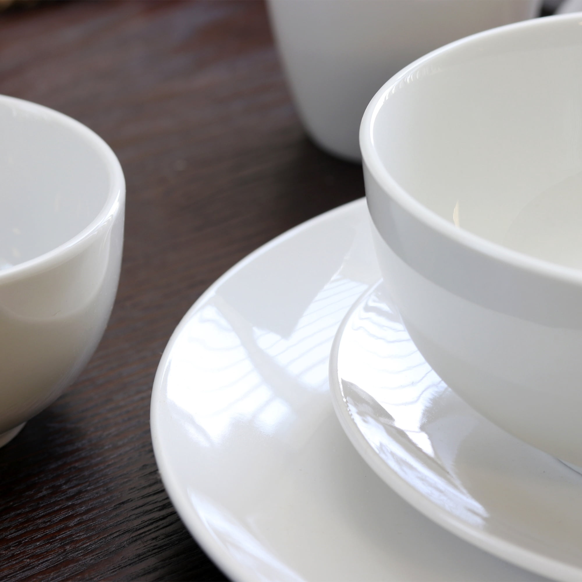 Gibson Home Ogalla 30 Piece Round Porcelain Dinnerware Set in White