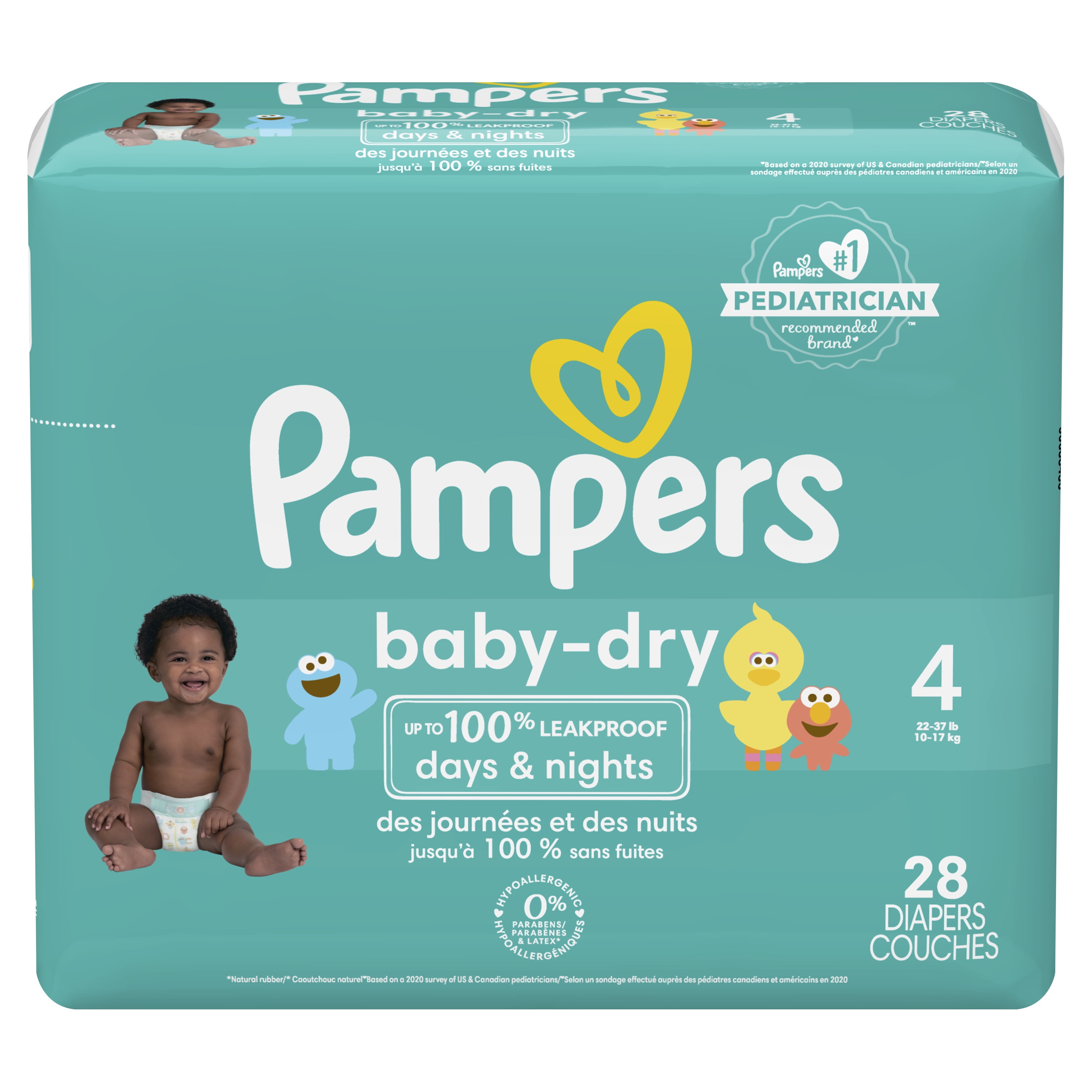 Ontvangende machine Vriendin Tussendoortje Pampers Baby Dry Diapers Size 4, 28 Count (Select for More Options) -  Walmart.com