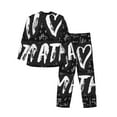 thumbnail image 2 of Bingfone Men'S Pajama Set 2 Piece Loungewear Pjs, Long Sleeve With Pajama Pants-I Love Math, 2 of 9