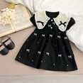 thumbnail image 4 of Vestido de verano de estilo coreano para niña, vestidos de princesa con lazo bordado y cuello de mariposa, mono para bebé, ropa para hermanas, 4 of 6