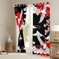 thumbnail image 3 of Homewish Cartoon Crane Animal Black Out Curtains, Japanese Cherry Blossoms Curtains Pack of 2 (42x63 Each), Tokyo Cloud Sun Bedroom Curtains, Window Curtains Home Decor, 3 of 5