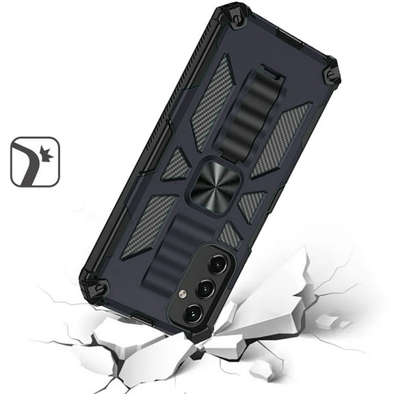 For Samsung Galaxy A14 5G Hybrid Stand Military Grade with Magnet Mount Friendly Kickstand Hard PC TPU Shockproof Cover ,Xpm Phone Case [ Blue ]